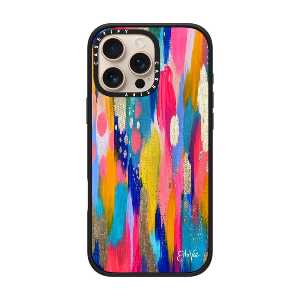 Impact iPhone 16 Pro Max Case MagSafe Compatible - EttaVee Summer Brushstroke