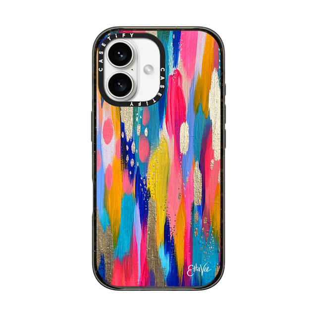 EttaVee x CASETiFY iPhone 16 Case Pattern,Abstract Black Impact Case MagSafe Compatible EttaVee Summer Brushstroke Back to School EttaVee x CASETiFY iPhone 16 Case Pattern,Abstract Black Impact Case MagSafe Compatible EttaVee Summer Brushstroke Back to School