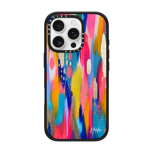 EttaVee x CASETiFY iPhone 16 Pro ケース Pattern,Abstract マットブラック インパクトケース MagSafe対応 EttaVee Summer Brushstroke Back to School EttaVee x CASETiFY iPhone 16 Pro ケース Pattern,Abstract マットブラック インパクトケース MagSafe対応 EttaVee Summer Brushstroke Back to School