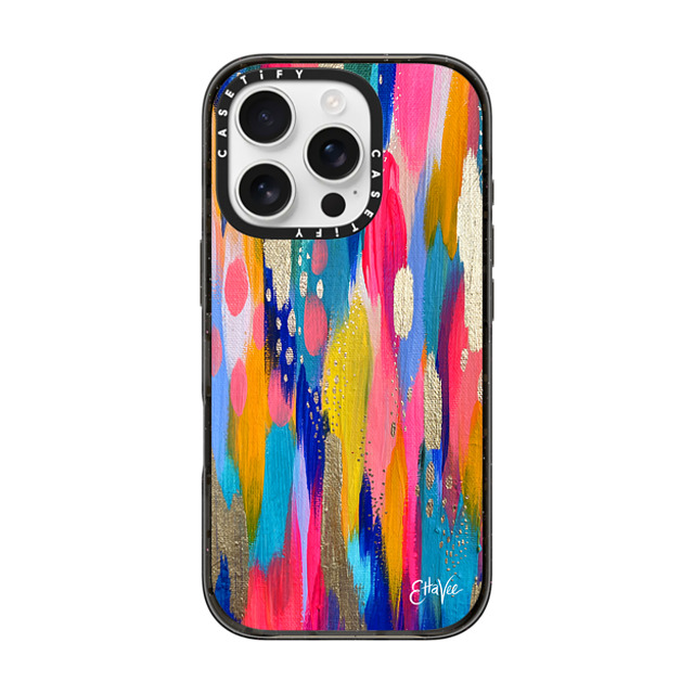 EttaVee x CASETiFY iPhone 16 Pro ケース Pattern,Abstract ブラック インパクトケース EttaVee Summer Brushstroke Back to School EttaVee x CASETiFY iPhone 16 Pro ケース Pattern,Abstract ブラック インパクトケース EttaVee Summer Brushstroke Back to School