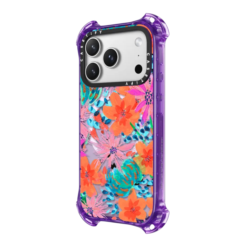 Mirror iPhone 17 Pro Max Case MagSafe Compatible - Painted Flowers by EttaVee