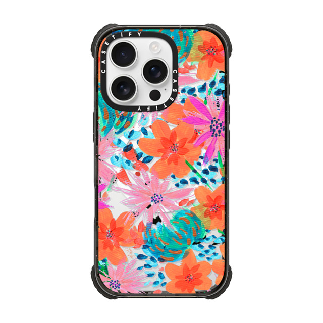 EttaVee x CASETiFY iPhone 16 Pro Case Black ウルトラ インパクトケース MagSafe 対応 Painted Flowers by EttaVee EttaVee x CASETiFY iPhone 16 Pro Case Black ウルトラ インパクトケース MagSafe 対応 Painted Flowers by EttaVee