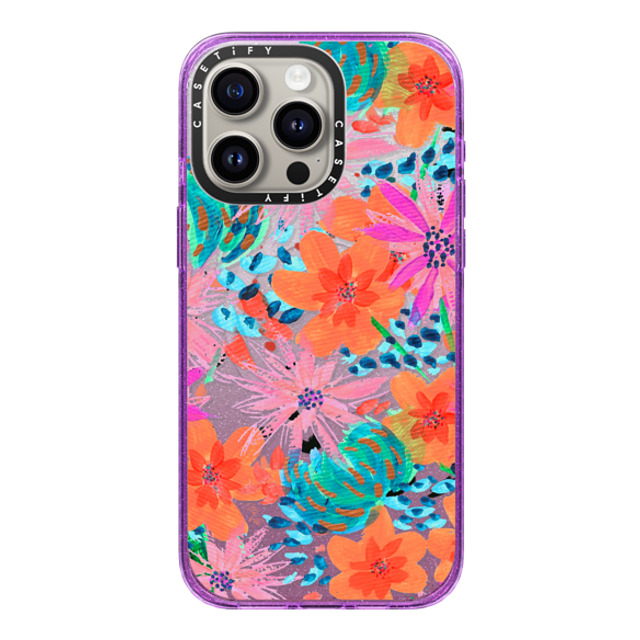 EttaVee x CASETiFY iPhone 15 Pro Max ケース Floral,Fine Art Glitter Purple インパクトケース MagSafe対応 Painted Flowers by EttaVee Back to School EttaVee x CASETiFY iPhone 15 Pro Max ケース Floral,Fine Art Glitter Purple インパクトケース MagSafe対応 Painted Flowers by EttaVee Back to School