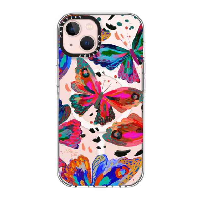 EttaVee x CASETiFY iPhone 13 ケース クリア クリア ケース MagSafe対応 Colorflies by EttaVee