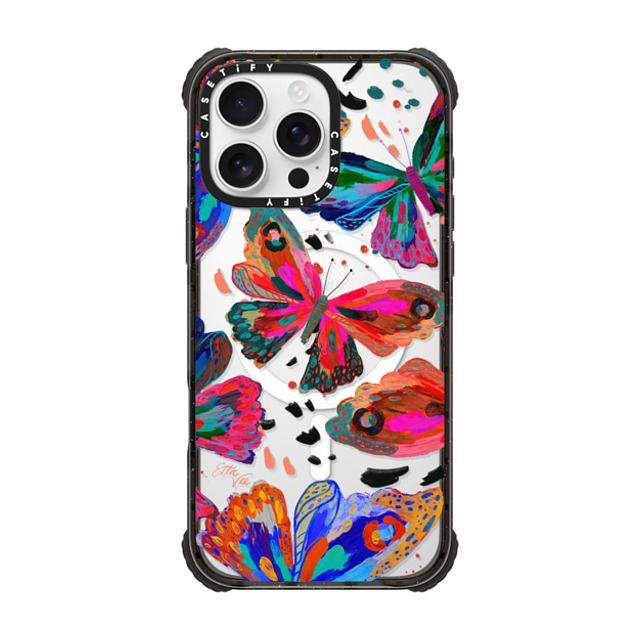 EttaVee x CASETiFY iPhone 16 Pro Max ケース Butterfly,Fine Art ブラック ウルトラ インパクトケース MagSafe 対応 Colorflies by EttaVee Father's Day EttaVee x CASETiFY iPhone 16 Pro Max ケース Butterfly,Fine Art ブラック ウルトラ インパクトケース MagSafe 対応 Colorflies by EttaVee Father's Day