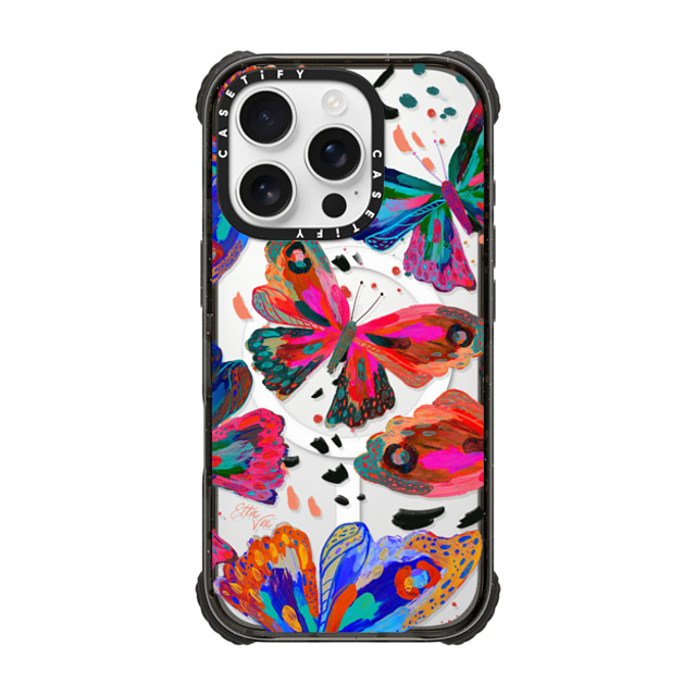 EttaVee x CASETiFY iPhone 16 Pro ケース Butterfly,Fine Art ブラック ウルトラ インパクトケース MagSafe 対応 Colorflies by EttaVee Father's Day EttaVee x CASETiFY iPhone 16 Pro ケース Butterfly,Fine Art ブラック ウルトラ インパクトケース MagSafe 対応 Colorflies by EttaVee Father's Day