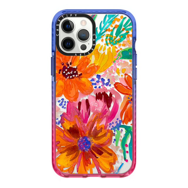 EttaVee x CASETiFY iPhone 12 Pro Max ケース Sunset インパクトケース EttaVee Watercolor Fleurs