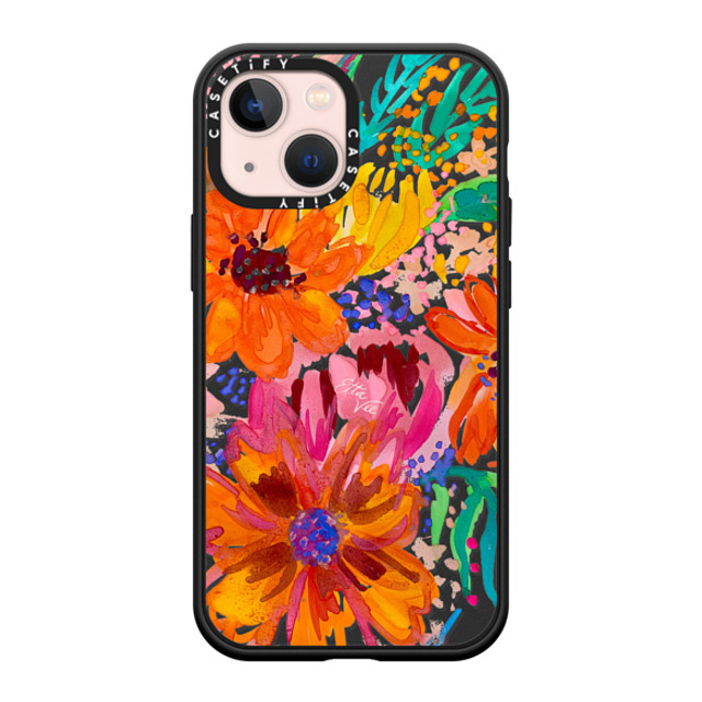 EttaVee x CASETiFY iPhone 13 Mini ケース Floral,Fine Art マットブラック インパクトケース MagSafe対応 EttaVee Watercolor Fleurs Back to School EttaVee x CASETiFY iPhone 13 Mini ケース Floral,Fine Art マットブラック インパクトケース MagSafe対応 EttaVee Watercolor Fleurs Back to School