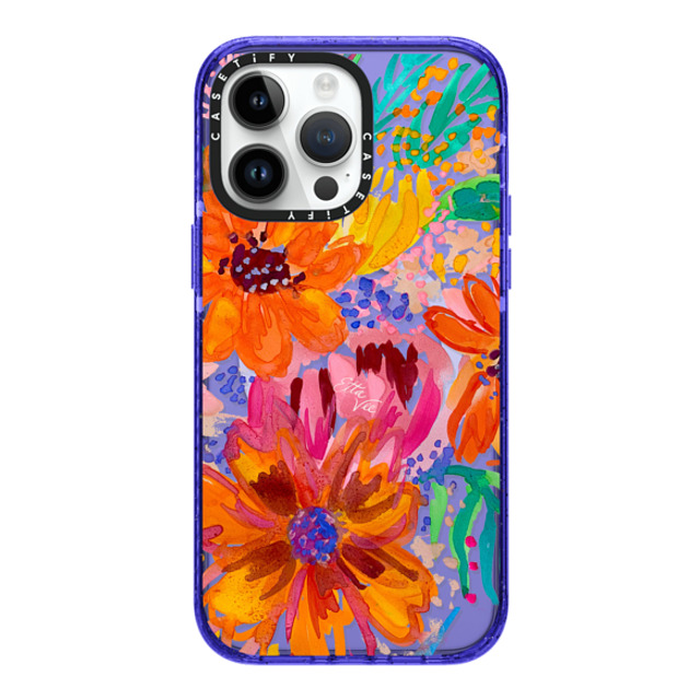 EttaVee x CASETiFY iPhone 14 Pro Max Case Peri Purple Impact Case MagSafe Compatible EttaVee Watercolor Fleurs EttaVee x CASETiFY iPhone 14 Pro Max Case Peri Purple Impact Case MagSafe Compatible EttaVee Watercolor Fleurs