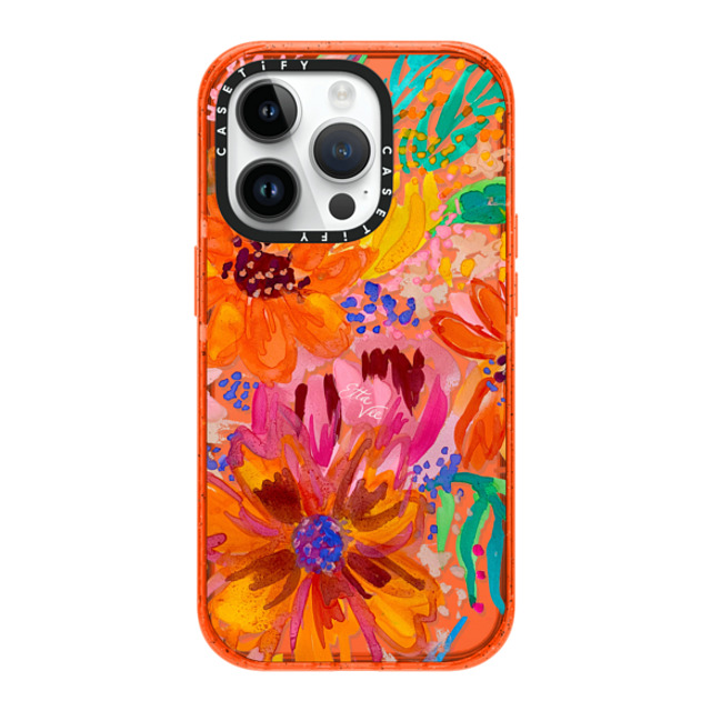 EttaVee x CASETiFY iPhone 14 Pro Case オレンジ Impact Case EttaVee Watercolor Fleurs EttaVee x CASETiFY iPhone 14 Pro Case オレンジ Impact Case EttaVee Watercolor Fleurs