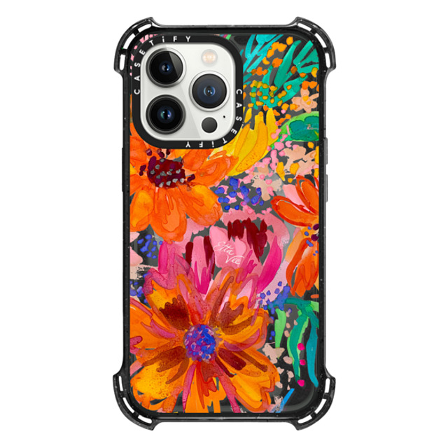 EttaVee x CASETiFY iPhone 13 Pro Case Floral,Fine Art Triple Black バウンスケース EttaVee Watercolor Fleurs Mother's Day EttaVee x CASETiFY iPhone 13 Pro Case Floral,Fine Art Triple Black バウンスケース EttaVee Watercolor Fleurs Mother's Day
