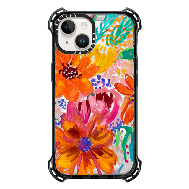 EttaVee x CASETiFY iPhone 14 Case Black バウンスケース EttaVee Watercolor Fleurs EttaVee x CASETiFY iPhone 14 Case Black バウンスケース EttaVee Watercolor Fleurs