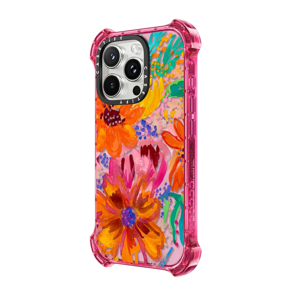 Bounce iPhone 16 Pro Max Case MagSafe Compatible - EttaVee Watercolor Fleurs