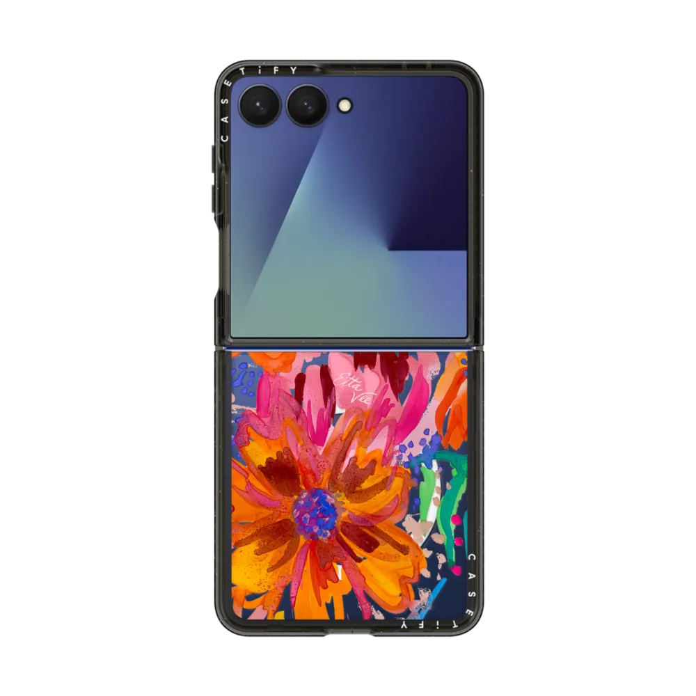 Impact Magnetic Galaxy Z Flip7 Case - EttaVee Watercolor Fleurs