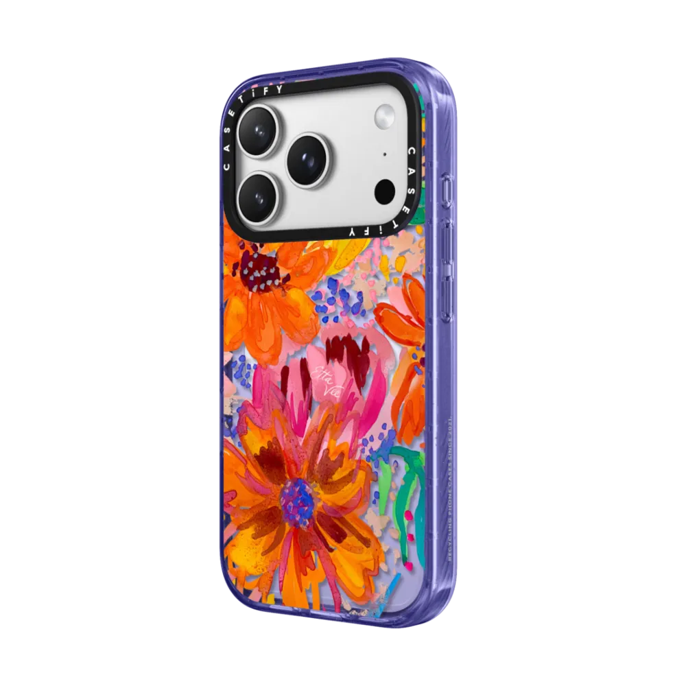 Impact iPhone 17 Pro Max Case MagSafe Compatible - EttaVee Watercolor Fleurs