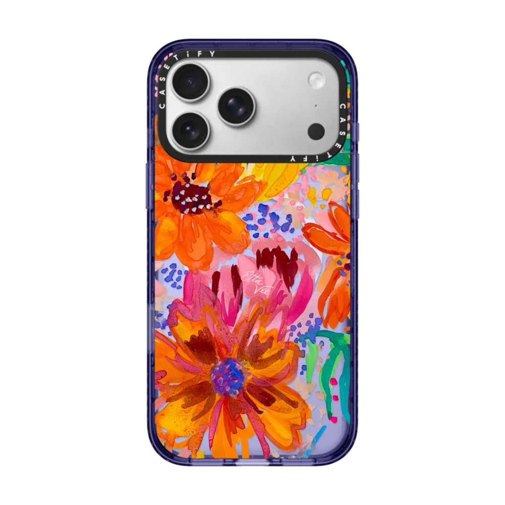 Impact iPhone 17 Pro Max Case MagSafe Compatible - EttaVee Watercolor Fleurs