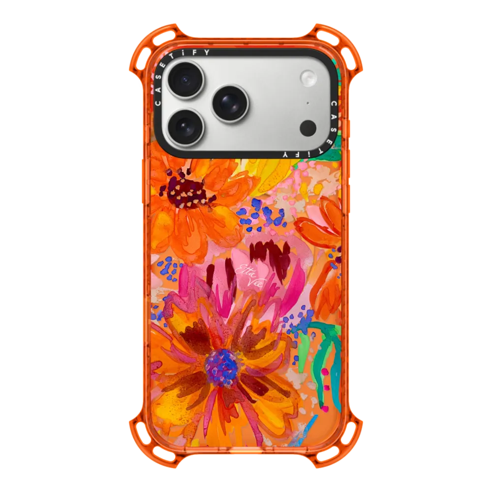 Bounce iPhone 17 Pro Max Case MagSafe Compatible - EttaVee Watercolor Fleurs