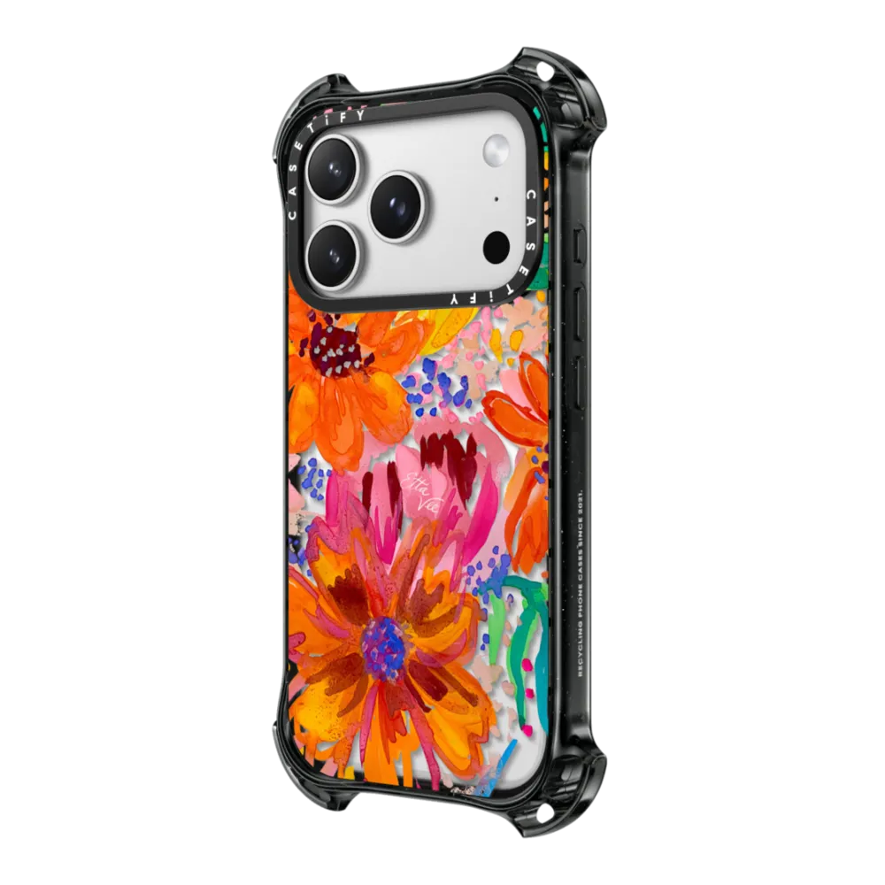 Bounce iPhone 17 Pro Max Case MagSafe Compatible - EttaVee Watercolor Fleurs