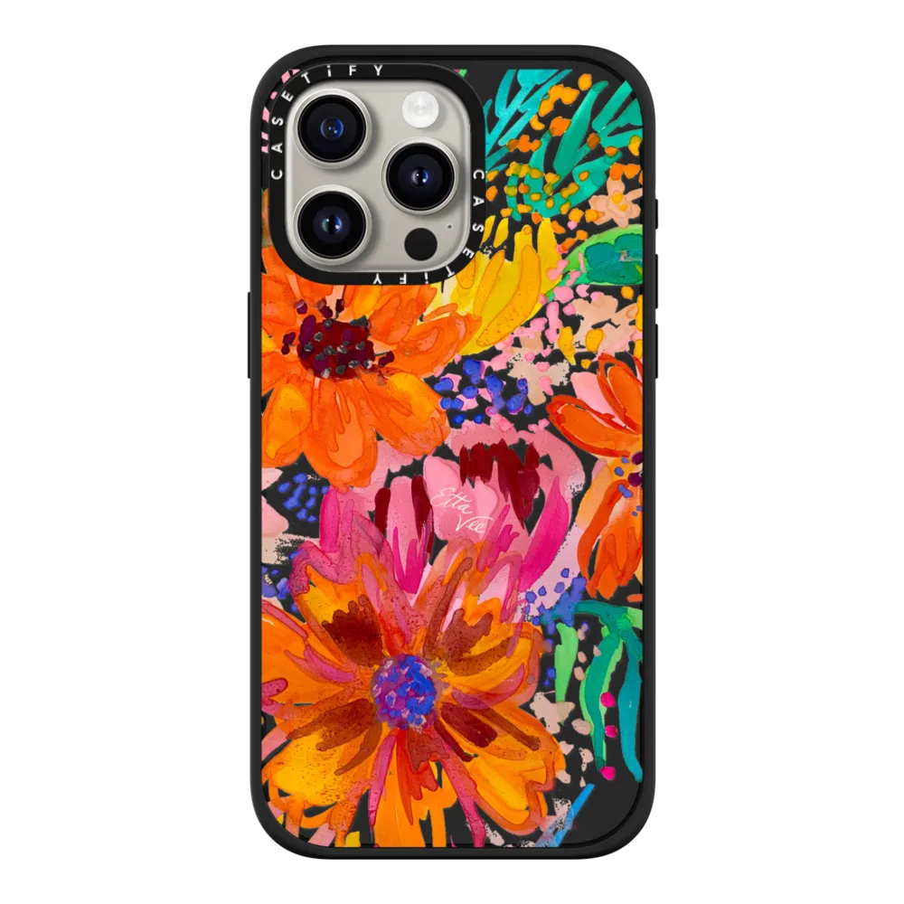 Impact iPhone 15 Pro Max Case - EttaVee Watercolor Fleurs