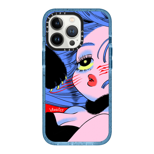 HIZGI x CASETiFY iPhone 13 Pro �P�[�X �x�C�r�[�u���[ �C���p�N�g�P�[�X SCRATCH