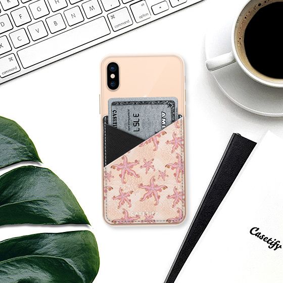 iPhone XS Cases - Starfish and Coral Pink Pastel Pattern