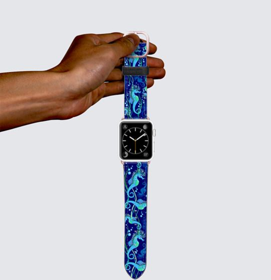 Apple Watch 42mm Bands - Seahorse cute blue sea animal