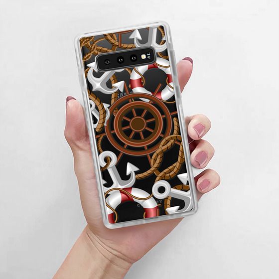 Samsung Galaxy S10 Cases - Nautical Marine and Navy Pattern