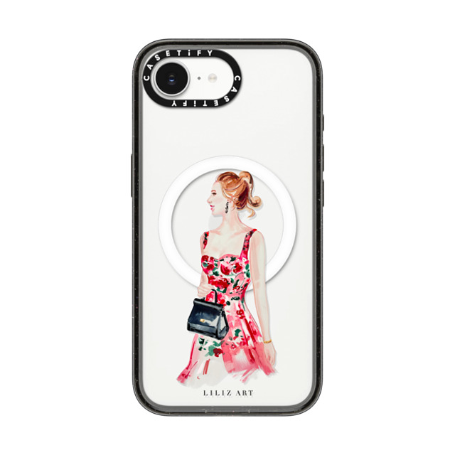 Liliz Art x CASETiFY iPhone 16e Case Black Impact Case MagSafe Compatible Lady On A Date Back to School Liliz Art x CASETiFY iPhone 16e Case Black Impact Case MagSafe Compatible Lady On A Date Back to School