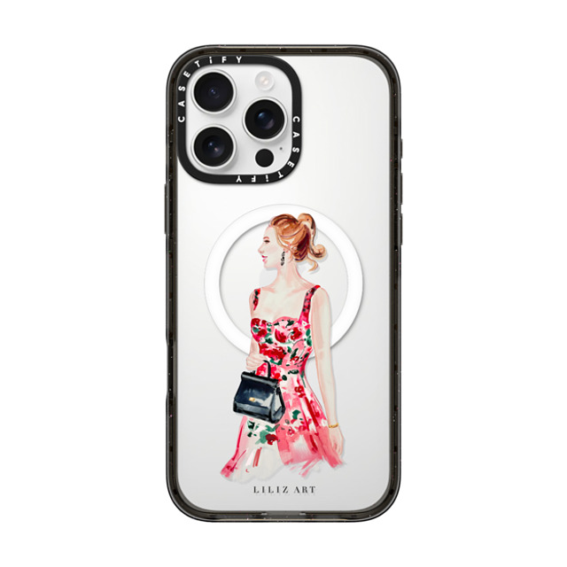 Liliz Art x CASETiFY iPhone 16 Pro Max Case ブラック インパクトケース MagSafe対応 Lady On A Date Mother's Day Liliz Art x CASETiFY iPhone 16 Pro Max Case ブラック インパクトケース MagSafe対応 Lady On A Date Mother's Day