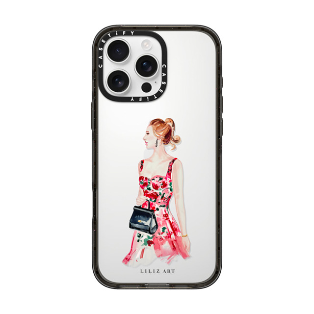 Liliz Art x CASETiFY iPhone 16 Pro Max Case ブラック インパクトケース Lady On A Date Mother's Day Liliz Art x CASETiFY iPhone 16 Pro Max Case ブラック インパクトケース Lady On A Date Mother's Day