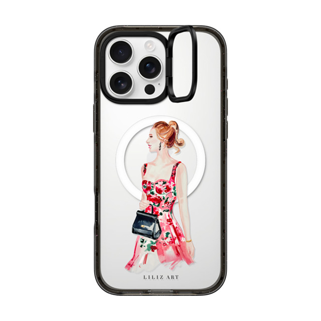 Liliz Art x CASETiFY iPhone 16 Pro Max Case ブラック インパクトリングスタンドケース MagSafe対応 Lady On A Date Mother's Day Liliz Art x CASETiFY iPhone 16 Pro Max Case ブラック インパクトリングスタンドケース MagSafe対応 Lady On A Date Mother's Day