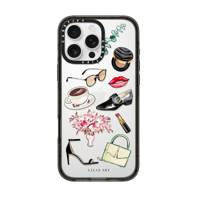 Liliz Art x CASETiFY iPhone 16 Pro Max Case Black インパクトケース My Daily Fashion Items Mother's Day Liliz Art x CASETiFY iPhone 16 Pro Max Case Black インパクトケース My Daily Fashion Items Mother's Day