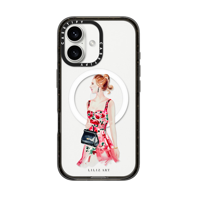 Liliz Art x CASETiFY iPhone 16 Case ブラック インパクトケース MagSafe対応 Lady On A Date Mother's Day Liliz Art x CASETiFY iPhone 16 Case ブラック インパクトケース MagSafe対応 Lady On A Date Mother's Day