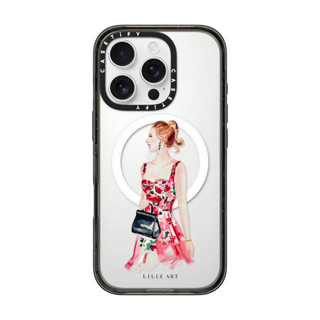 Liliz Art x CASETiFY iPhone 16 Pro Case ブラック インパクトケース MagSafe対応 Lady On A Date Mother's Day Liliz Art x CASETiFY iPhone 16 Pro Case ブラック インパクトケース MagSafe対応 Lady On A Date Mother's Day