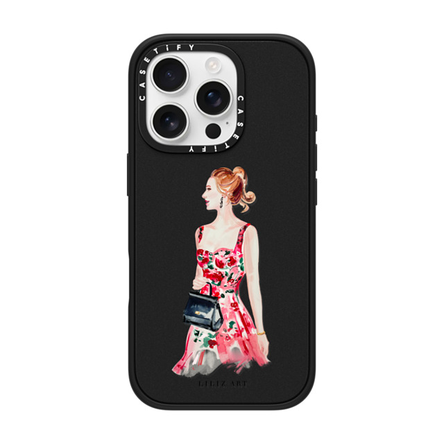 Liliz Art x CASETiFY iPhone 16 Pro Case マットブラック インパクトケース MagSafe対応 Lady On A Date Mother's Day Liliz Art x CASETiFY iPhone 16 Pro Case マットブラック インパクトケース MagSafe対応 Lady On A Date Mother's Day