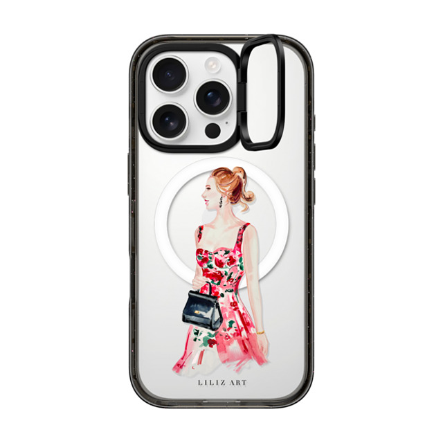 Liliz Art x CASETiFY iPhone 16 Pro Case ブラック インパクトリングスタンドケース MagSafe対応 Lady On A Date Mother's Day Liliz Art x CASETiFY iPhone 16 Pro Case ブラック インパクトリングスタンドケース MagSafe対応 Lady On A Date Mother's Day