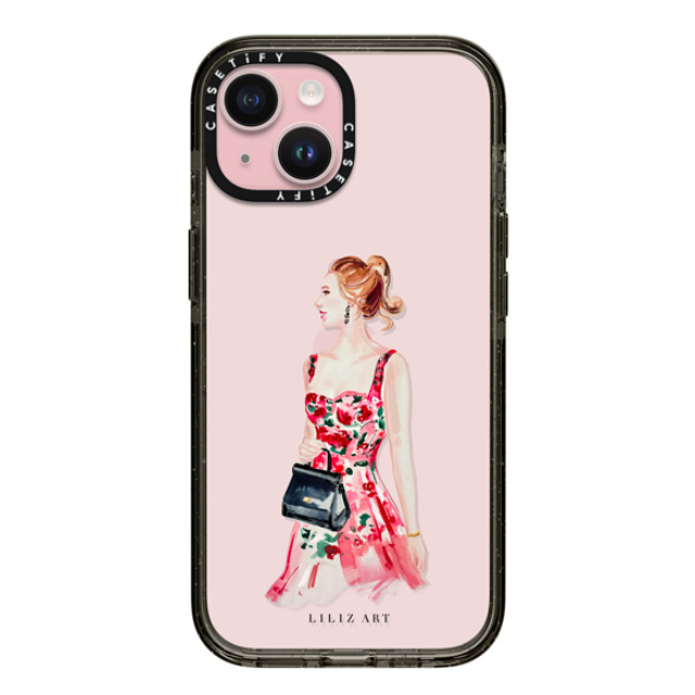 Liliz Art x CASETiFY iPhone 15 Case Black インパクトケース Lady On A Date Mother's Day Liliz Art x CASETiFY iPhone 15 Case Black インパクトケース Lady On A Date Mother's Day