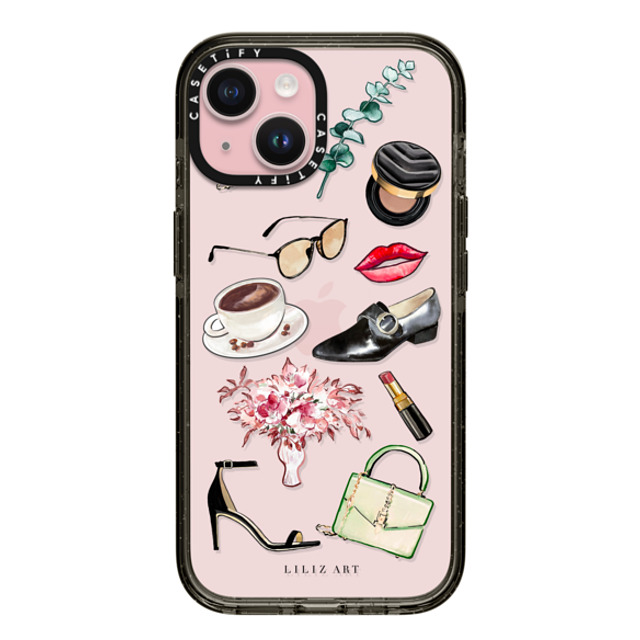 Liliz Art x CASETiFY iPhone 15 Case ブラック インパクトケース My Daily Fashion Items Mother's Day Liliz Art x CASETiFY iPhone 15 Case ブラック インパクトケース My Daily Fashion Items Mother's Day