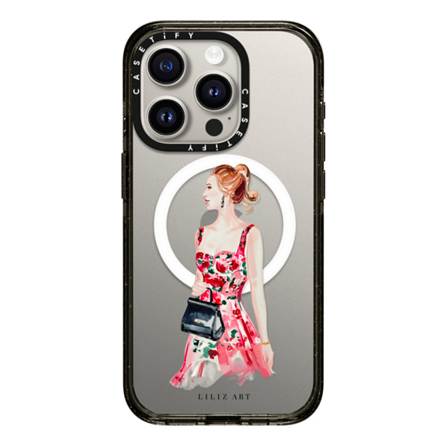 Liliz Art x CASETiFY iPhone 15 Pro Case ブラック インパクトケース MagSafe対応 Lady On A Date Mother's Day Liliz Art x CASETiFY iPhone 15 Pro Case ブラック インパクトケース MagSafe対応 Lady On A Date Mother's Day