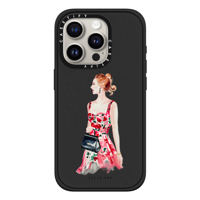 Liliz Art x CASETiFY iPhone 15 Pro Case マットブラック インパクトケース MagSafe対応 Lady On A Date Mother's Day Liliz Art x CASETiFY iPhone 15 Pro Case マットブラック インパクトケース MagSafe対応 Lady On A Date Mother's Day