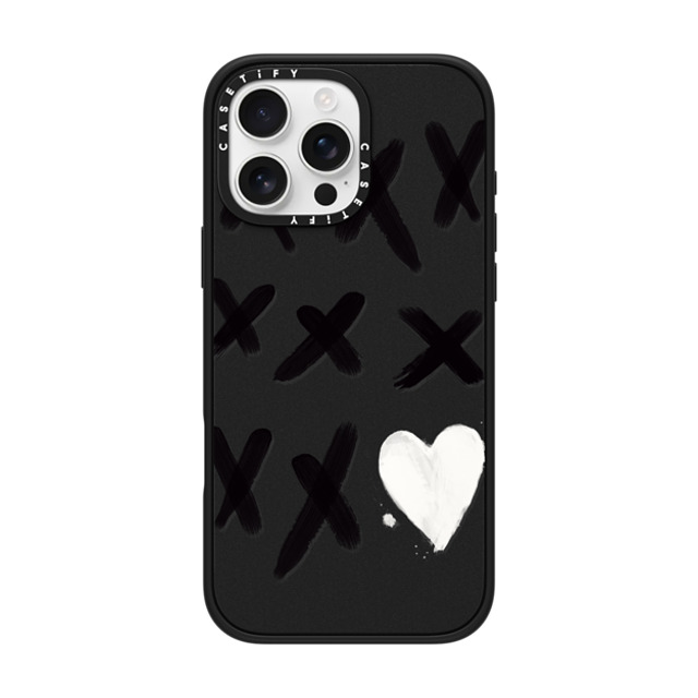 CASETiFY iPhone 16 Pro Max ケース マットブラック インパクトケース MagSafe対応 xo kisses laura graves
