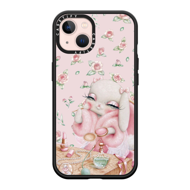 Trash Kitty Art x CASETiFY iPhone 13 ケース マットブラック インパクトケース MagSafe対応 Ballerina's Boudoir