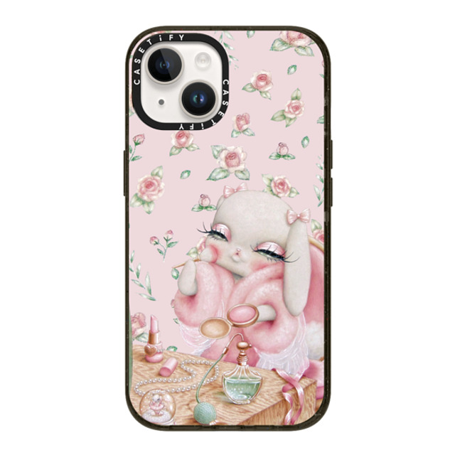 Trash Kitty Art x CASETiFY iPhone 14 ケース ブラック インパクトケース Ballerina's Boudoir