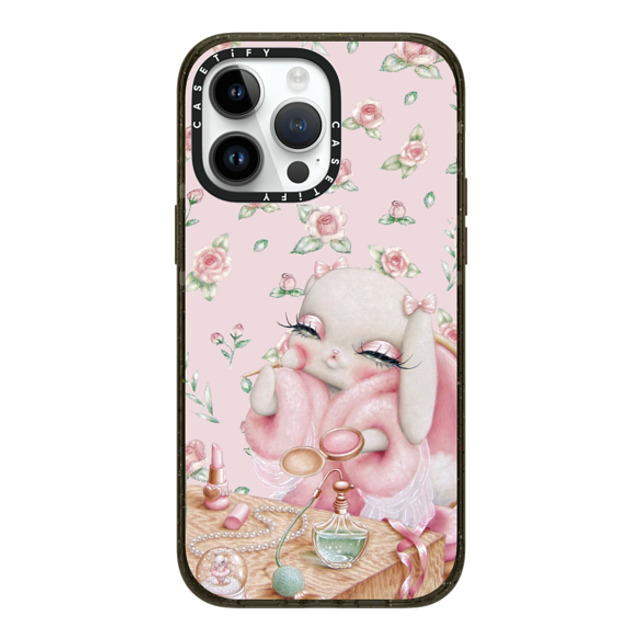 Trash Kitty Art x CASETiFY iPhone 14 Pro Max ケース ブラック インパクトケース MagSafe対応 Ballerina's Boudoir