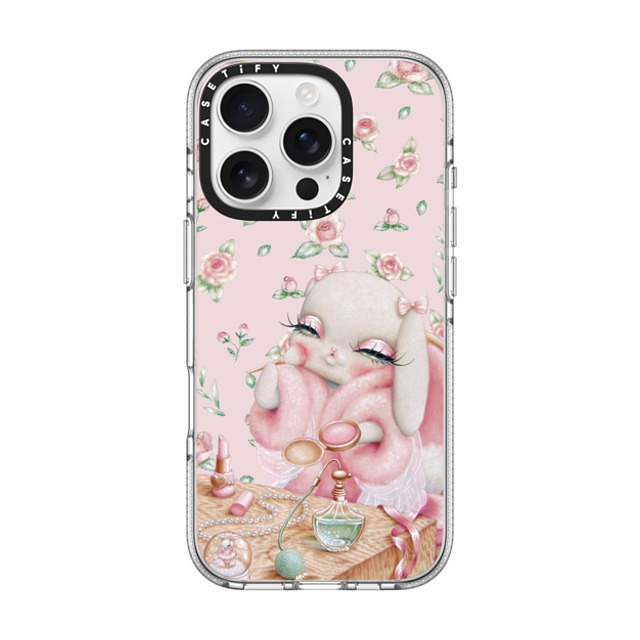 Trash Kitty Art x CASETiFY iPhone 16 Pro ケース クリア クリア ケース MagSafe対応 Ballerina's Boudoir