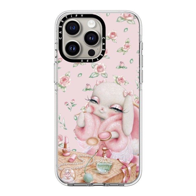 Trash Kitty Art x CASETiFY iPhone 15 Pro Max ケース クリア クリア ケース MagSafe対応 Ballerina's Boudoir