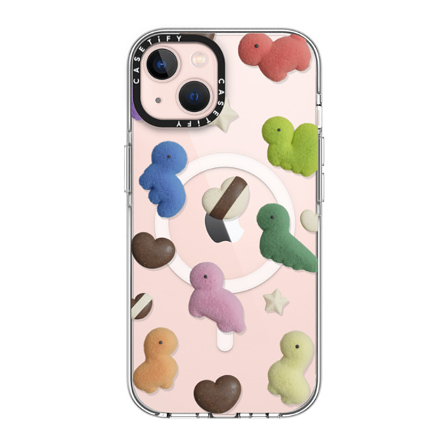 PETTYDUST x CASETiFY iPhone 13 ケース クリア クリア ケース MagSafe対応 Valentine with the Dinosaur Guardians