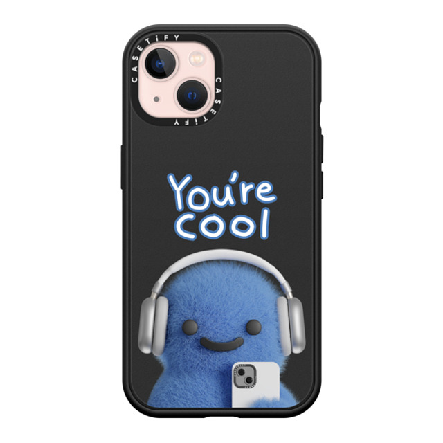 PETTYDUST x CASETiFY iPhone 13 ケース マットブラック インパクトケース MagSafe対応 You're cool PANG