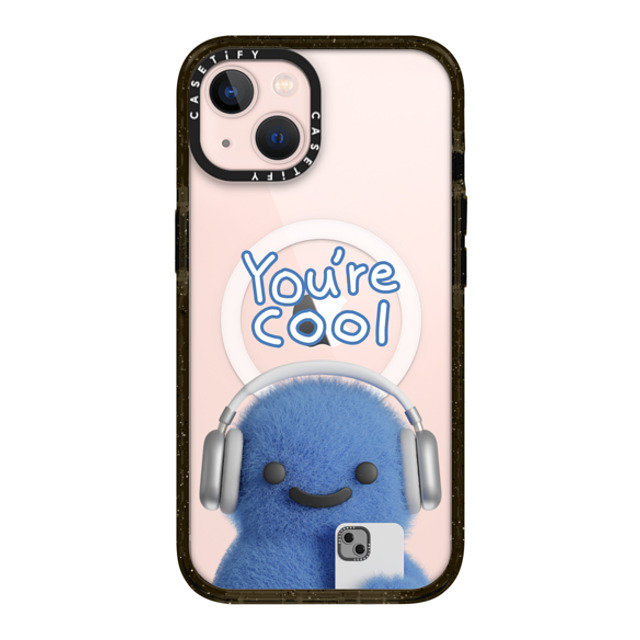 PETTYDUST x CASETiFY iPhone 13 ケース ブラック インパクトケース MagSafe対応 You're cool PANG