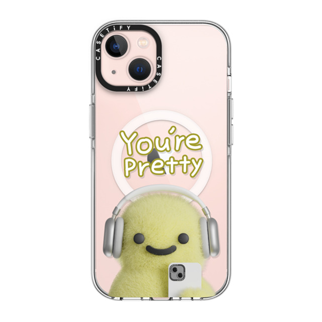 PETTYDUST x CASETiFY iPhone 13 ケース クリア クリア ケース MagSafe対応 you're pretty MANG